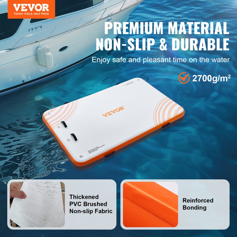 Opblaasbaar drijvend dok, 8' x 5' opblaasbaar dokplatform, antislip water drijvende dokmat met draagbare draagtas en afneembare ladder, drijvend platform, eilandvlot voor zwembad Opblaasbaar drijvend dok, 8' x 5' opblaasbaar dokplatform, antislip water drijvende dokmat met draagbare draagtas en afneembare ladder, drijvend platform, eilandvlot voor zwembad
