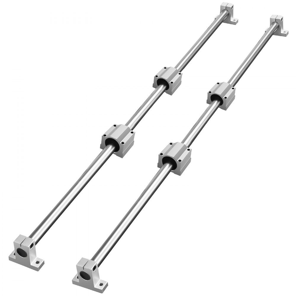 Lineaire geleiderailset, SFC20 1200 mm, 2 stuks 1000 mm SFC20 geleiderails, 4 stuks SC20 schuifblokken, 4 stuks railsteunen, lineaire rails en lagerset voor geautomatiseerde machines