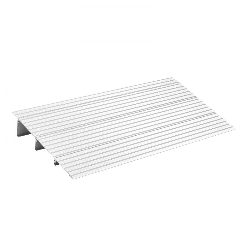 Türschwellenrampe, 423 x 864 x 87 mm, Rollstuhlrampe aus Aluminiumlegierung mit 360 kg Tragfähigkeit, Bordsteinrampen für Heimtreppen für Rollstühle, Roller, Gehhilfen, Fahrräder, Dreiräder