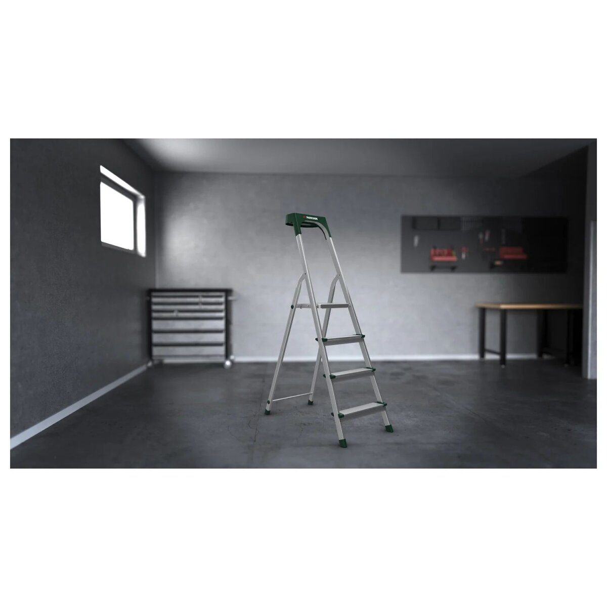 PARKSIDE® Aluminum Household Ladder, 4 Steps