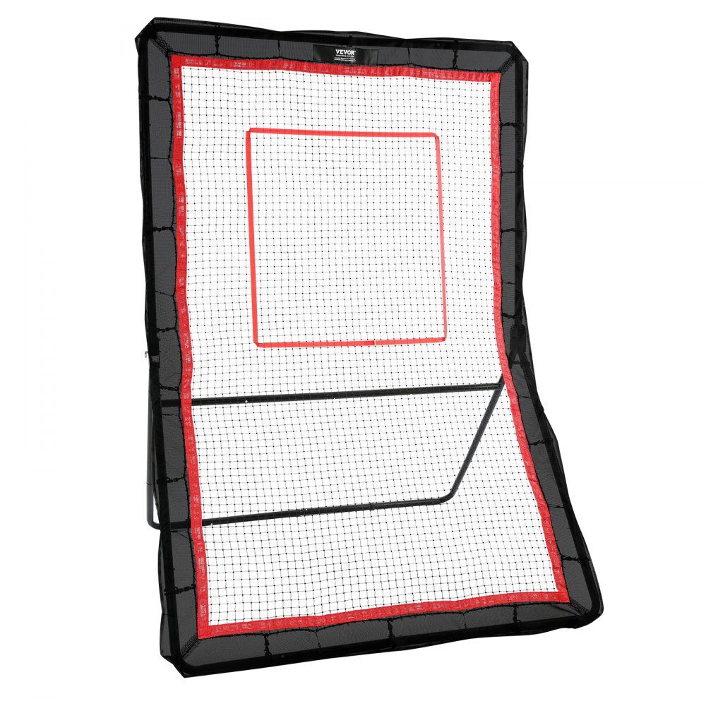 Hinterhof-Lacrosse-Rebounder, 1,5 x 2,1 m, Volleyball-Rebound-Netz, Pitchback, Throwback, Baseball, Softball, Return-Trainingsbildschirm, verstellbarer Winkel, Schießübungs-Trainingswand mit Zielscheibe
