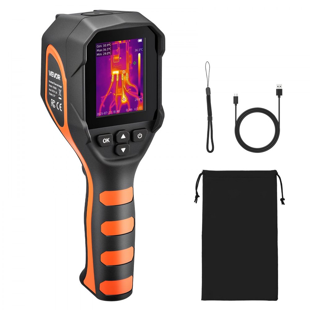 Warmtebeeldcamera, 320x240 TISR superresolutie, thermische camera met 2 MP visuele camera, 160x120 IR-resolutie, 25 Hz vernieuwingsfrequentie, -20°C tot 550°C, 4 beeldmodi en 6 kleurenpaletten Warmtebeeldcamera, 320x240 TISR superresolutie, thermische camera met 2 MP visuele camera, 160x120 IR-resolutie, 25 Hz vernieuwingsfrequentie, -20°C tot 550°C, 4 beeldmodi en 6 kleurenpaletten
