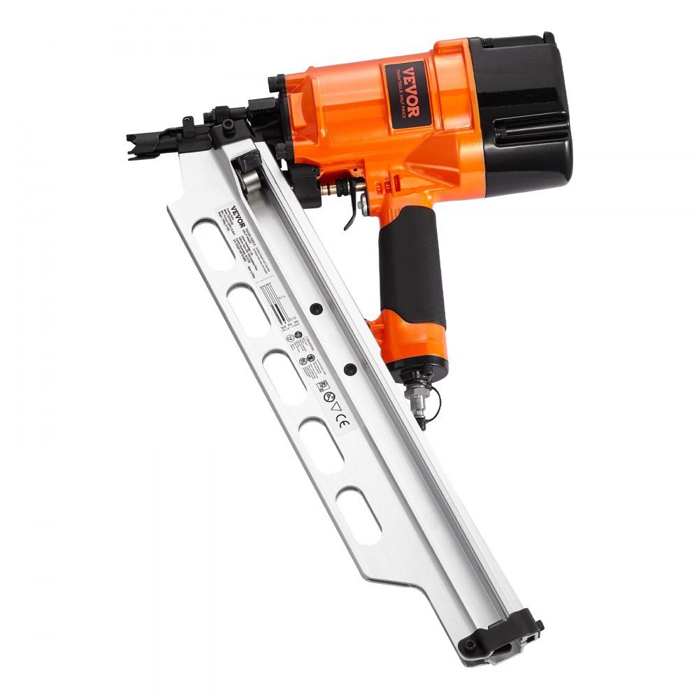 Air Nailer 50 to 90mm 21 Degree Round Head Pneumatic Nail Gun with Dual Trigger Modes and Depth Adjustment 80-120 PSI Pro Air Nailer for Framing, Flooring and Decking