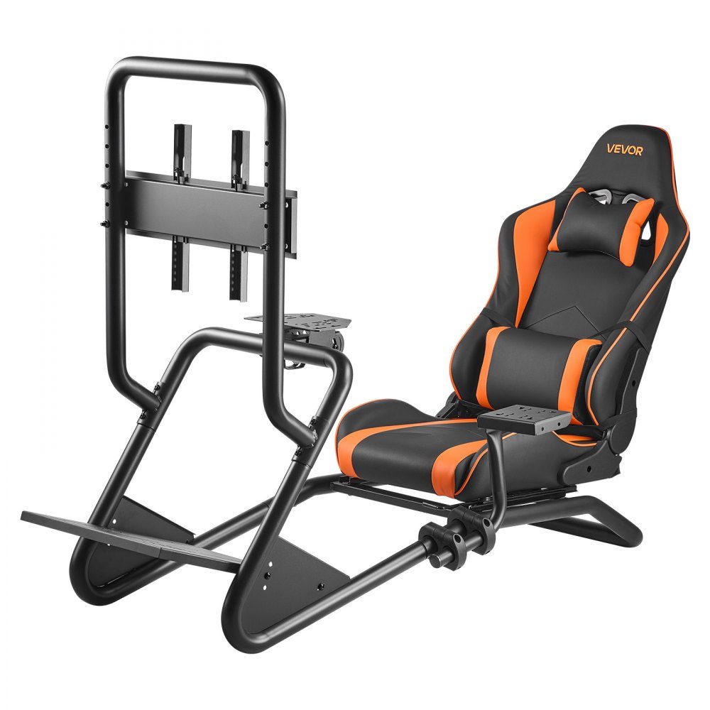 Lenkradständer, Rennradständer, Simulator-Cockpit mit Monitorständer, für Logitech G25, G27, G29, G920, G923, Thrustmaster T300RS, TX F458, T500RS, T3PA-PRO (F1/GT) und CSR-Pedale