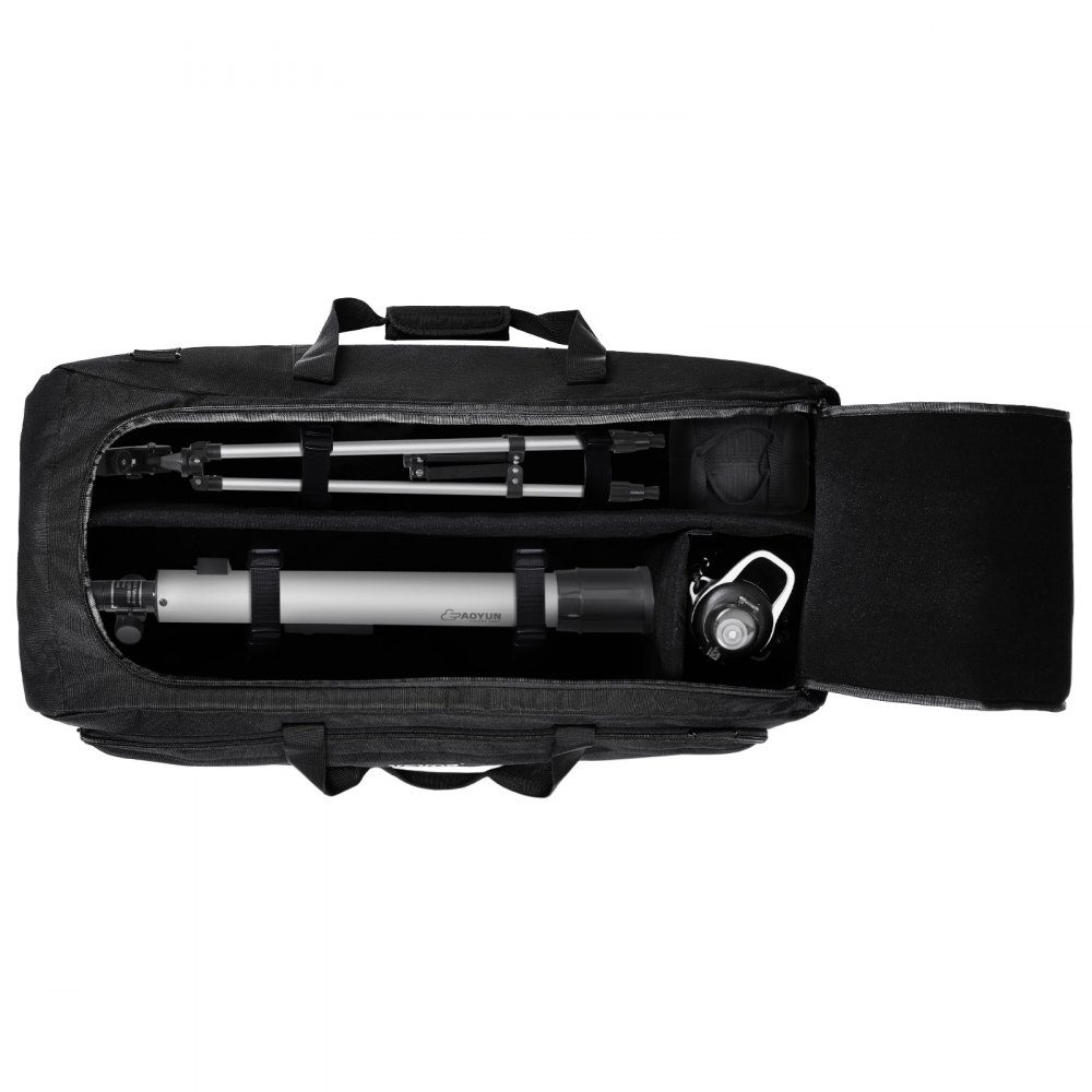 Sac de transport pour télescope, sac de transport pour télescope de 770 mm avec boucles fixes, plusieurs poches et séparateur amovible pour télescopes, sac de transport pour télescope pour sécuriser le tube optique et le trépied