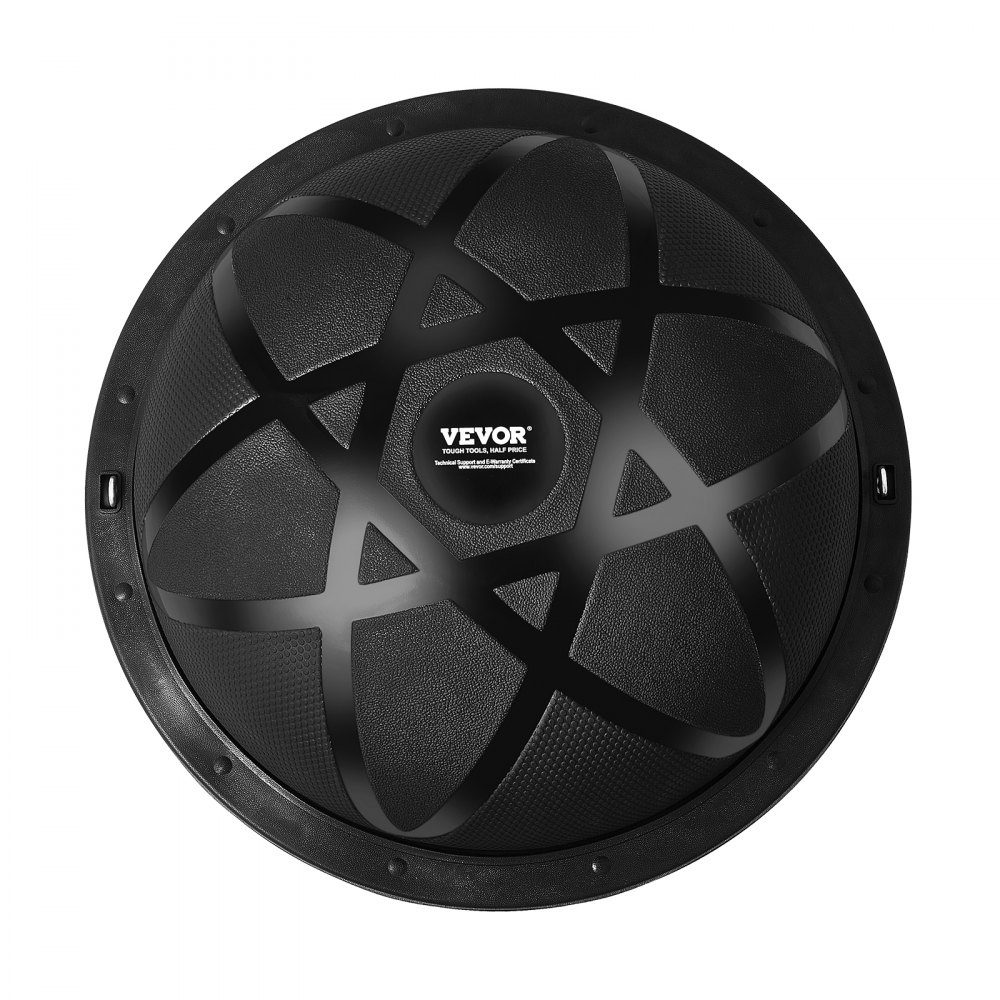 Half Exercise Ball Trainer, 23" Balance Ball Trainer, 660lbs Load Capacity Stability Ball, Yoga Ball with Resistance Bands and Pump, Strength Fitness Ball for Home Gym, Full Body Workout, Black