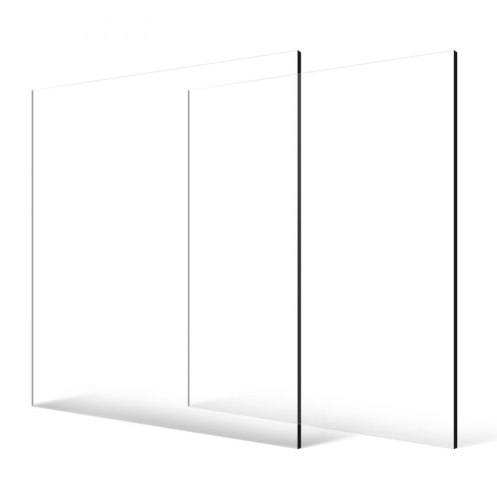 Plexiglas acrylplaat set van 2 plastic platen 610x914mm 6mm dik helder plastic glas voor knutselprojecten Vervangingsglas voor fotolijst DIY-display Gemakkelijk te snijden