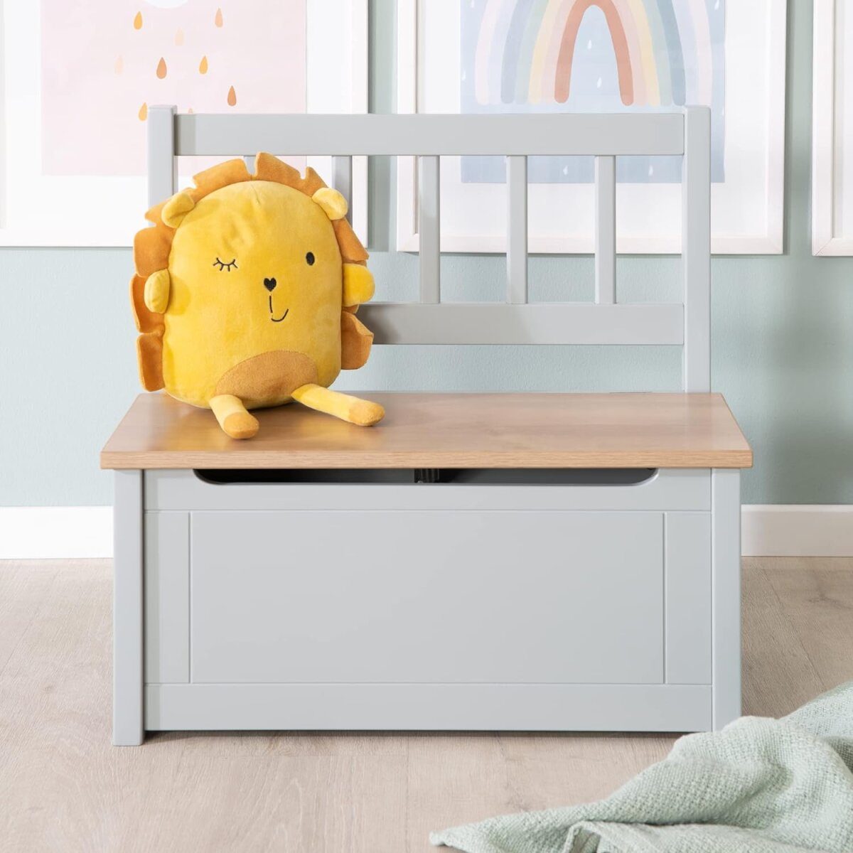 roba Kinder-Truhenbank „Woody“, grau