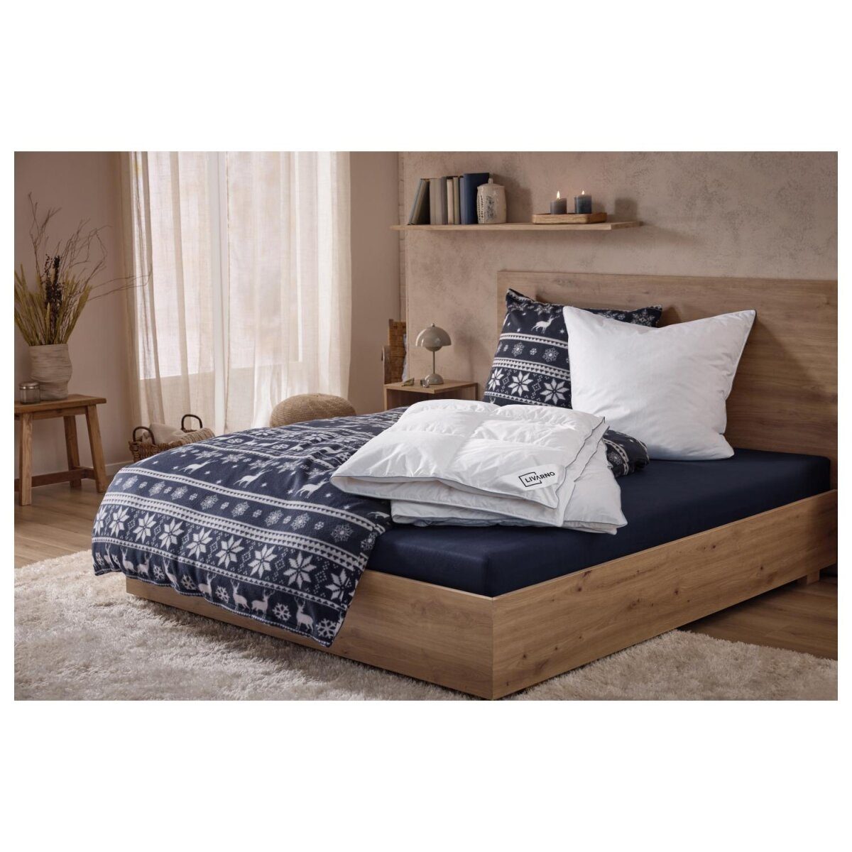 LIVARNO® luxury pillow, with down, 60 x 70 cm