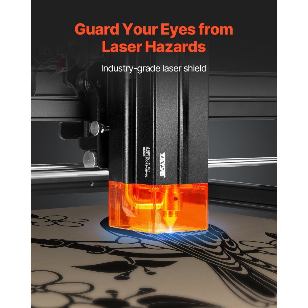 Laser Engraver, 20W Power, Laser Engraving Machine, 35x40cm Working Area, 10000mm/min Movement Speed, Compressed Tip with Eye Protection, for Wood, Certain Metals