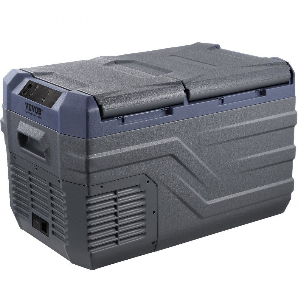 Car Refrigerator, 12V Car Fridge, Portable 25L Dual Zone Freezer, Adjustable Range from -4℉ to 68℉, 12/24V DC und 100-240V AC Compressor Cooler for Outdoor, Camping, RV