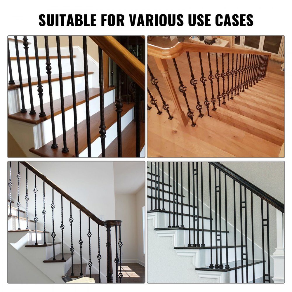 Set of 50 post supports, aluminum post shoe, post screw-on sleeve, screw-on sleeve, support foot. Suitable for stair railings, single turns, double turns, double baskets 34.5 x 34.5 x 26.5 mm