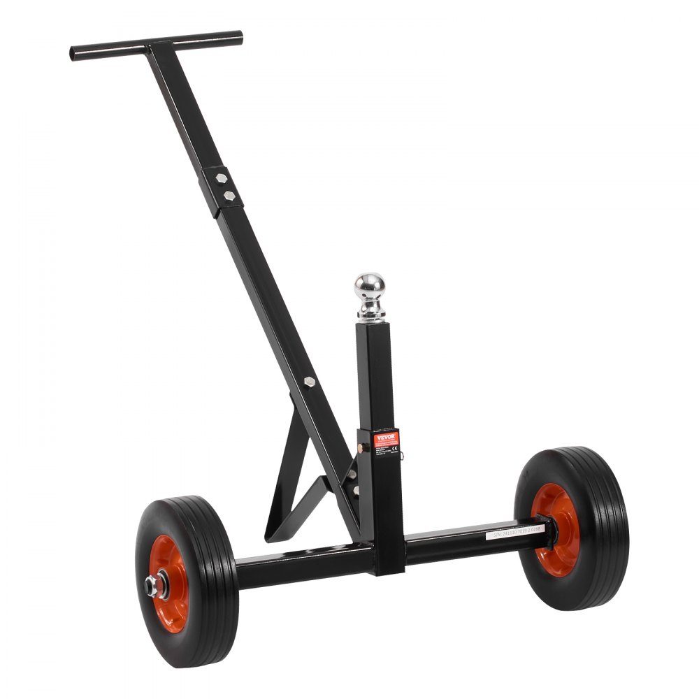 Rangierhilfeanhänger, Anhängerwagen, 272 kg Stützlast, 42 & 56 cm höhenverstellbar, 47,3 mm Kupplungskugel, 254 mm Vollgummireifen, zum Bewegen von Wohnmobil-Bootsanhängern