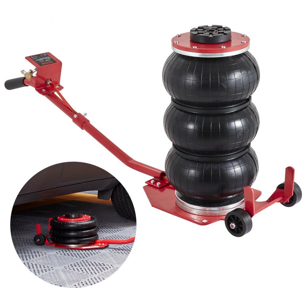 Pneumatyczny podnośnik samochodowy Triple Bag Air Jack 3 t, Triple Bag Air Jack 140-450 mm wysokość podnoszenia Bag Air Jack, 5 minut podnoszenia Podnośnik Air Jack oszczędzający pracę w przypadku SUV-ów, ciężarówek, samochodów itp.