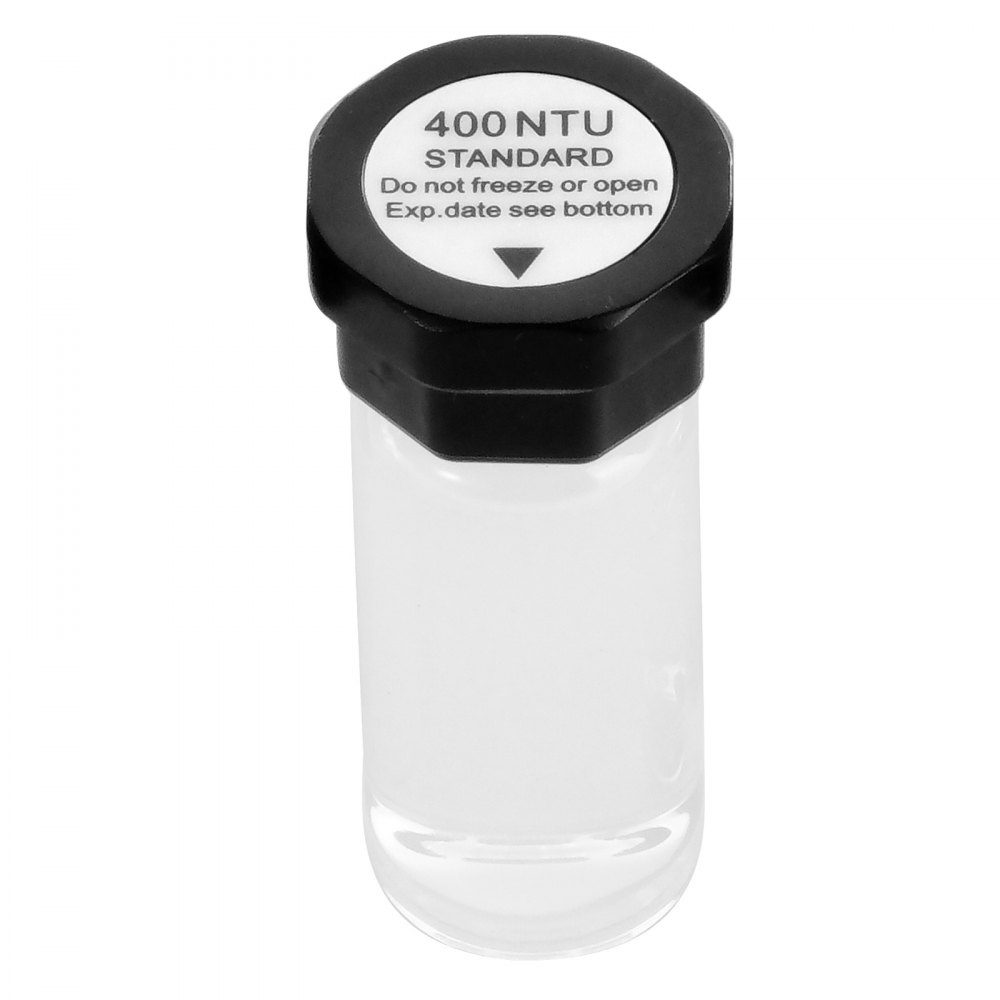 Trübungskalibrierungslösung Kit 20/100/400/800 NTU je 20 ml, 4 Stück Standard-Nachfülllösung für Trübungslösung für TN1000-Trübungsmessgerät, stoßfester Schutzeinsatz, versiegeltes Flaschendesign