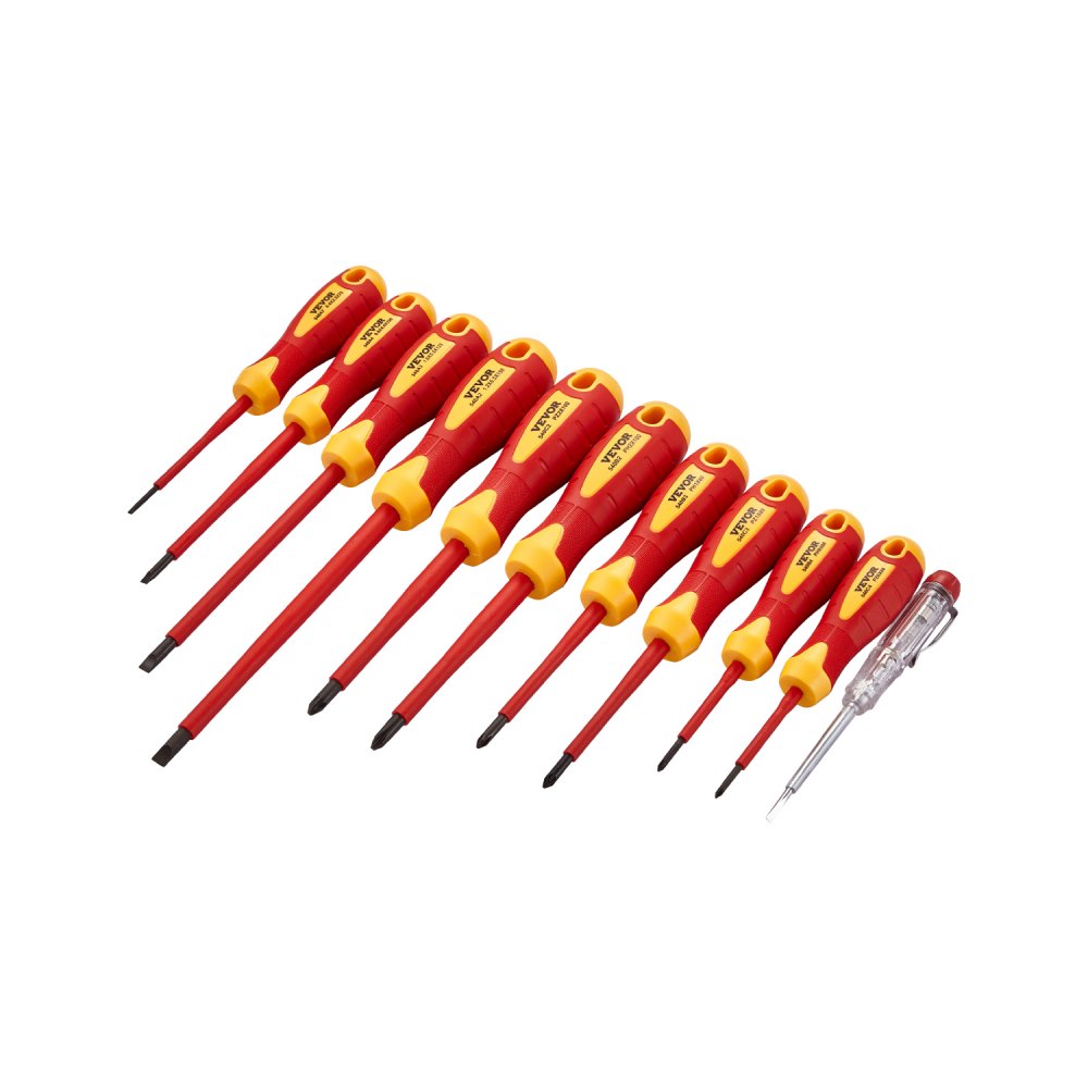 insulated screwdriver set 11 pieces. Professional Electric Screwdriver Set, Insulated Electrician Tool Kit, with Magnetic Phillips Tips for Electricians insulated screwdriver set 11 pieces. Professional Electric Screwdriver Set, Insulated Electrician Tool Kit, with Magnetic Phillips Tips for Electricians