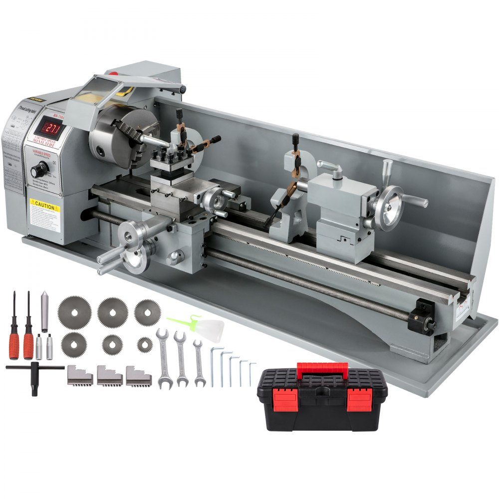 Tokarki do metalu mini tokarka 220x750mm tokarka do metalu 750 W mini tokarka do obróbki metalu tokarka do metalu precyzyjna łatwa w użyciu