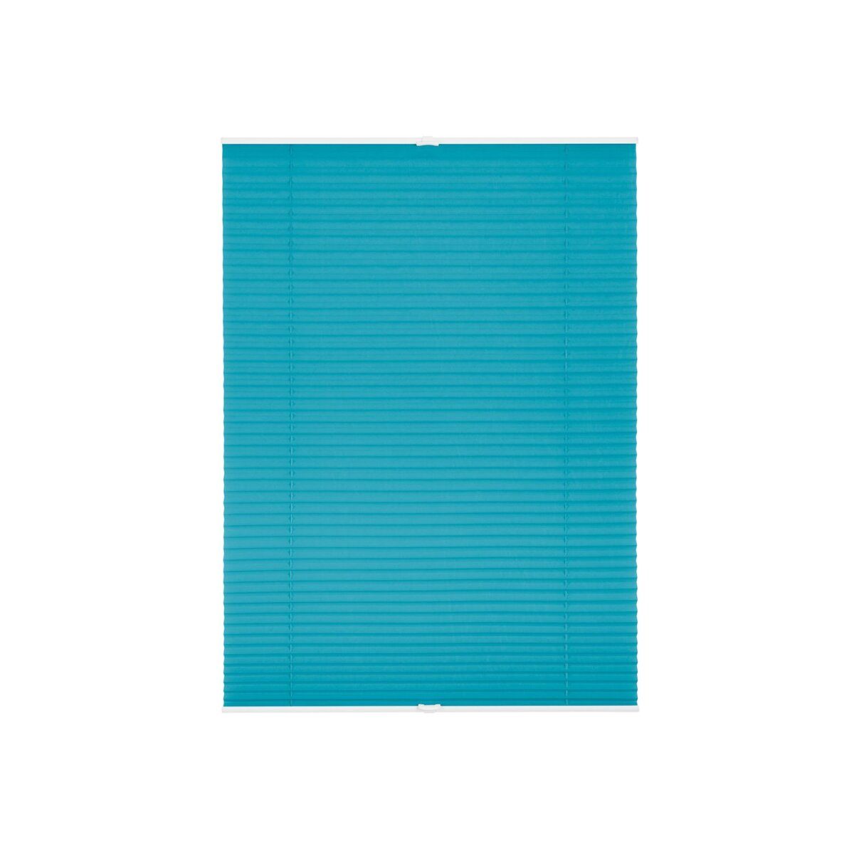 Lichtblick Klemmfix pleated blind, infinitely adjustable, opaque, installation without drilling, 90 x 130 cm, blue