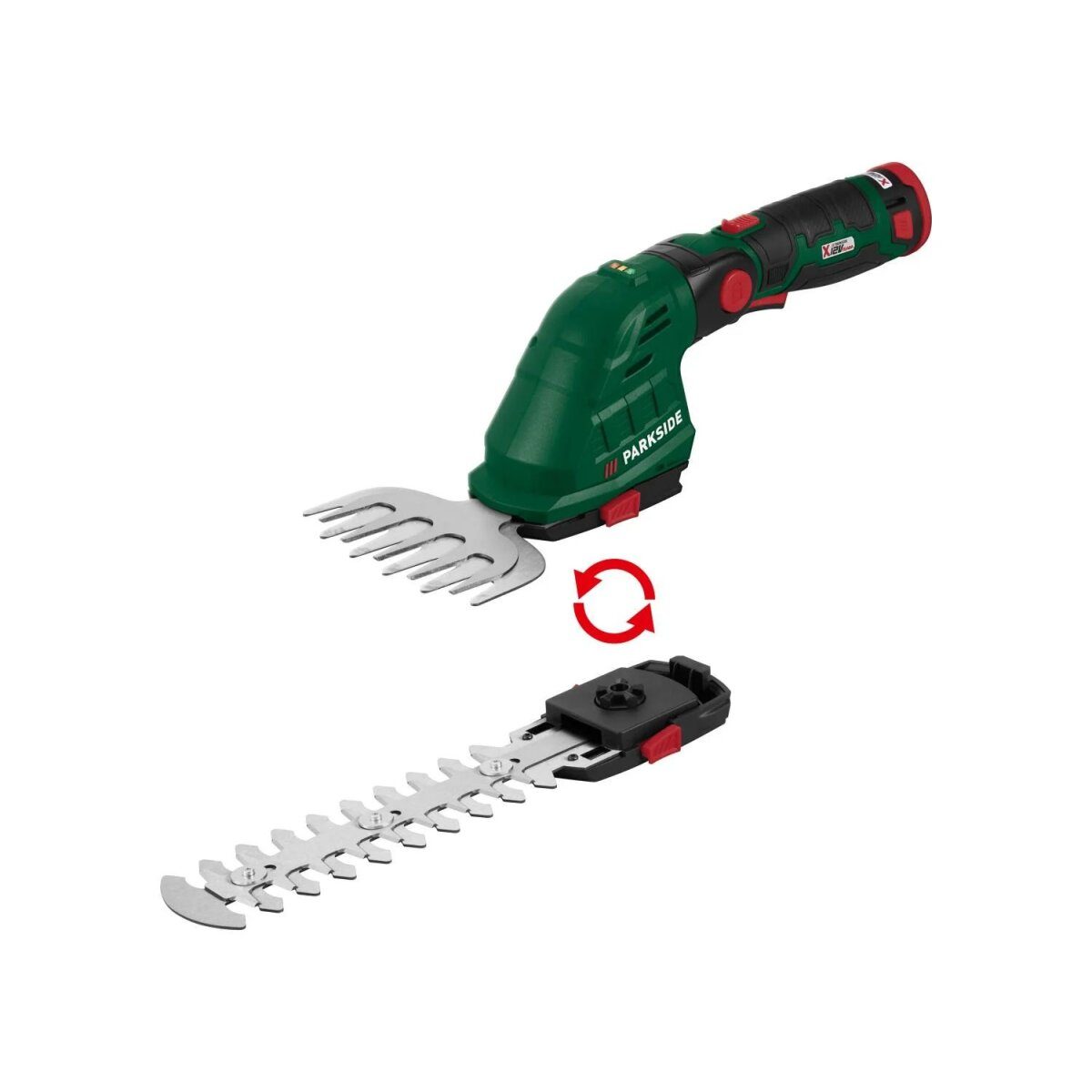 PARKSIDE® 12 V accugras- en buxusschaar »PGSA 12 B1«, met accu en lader