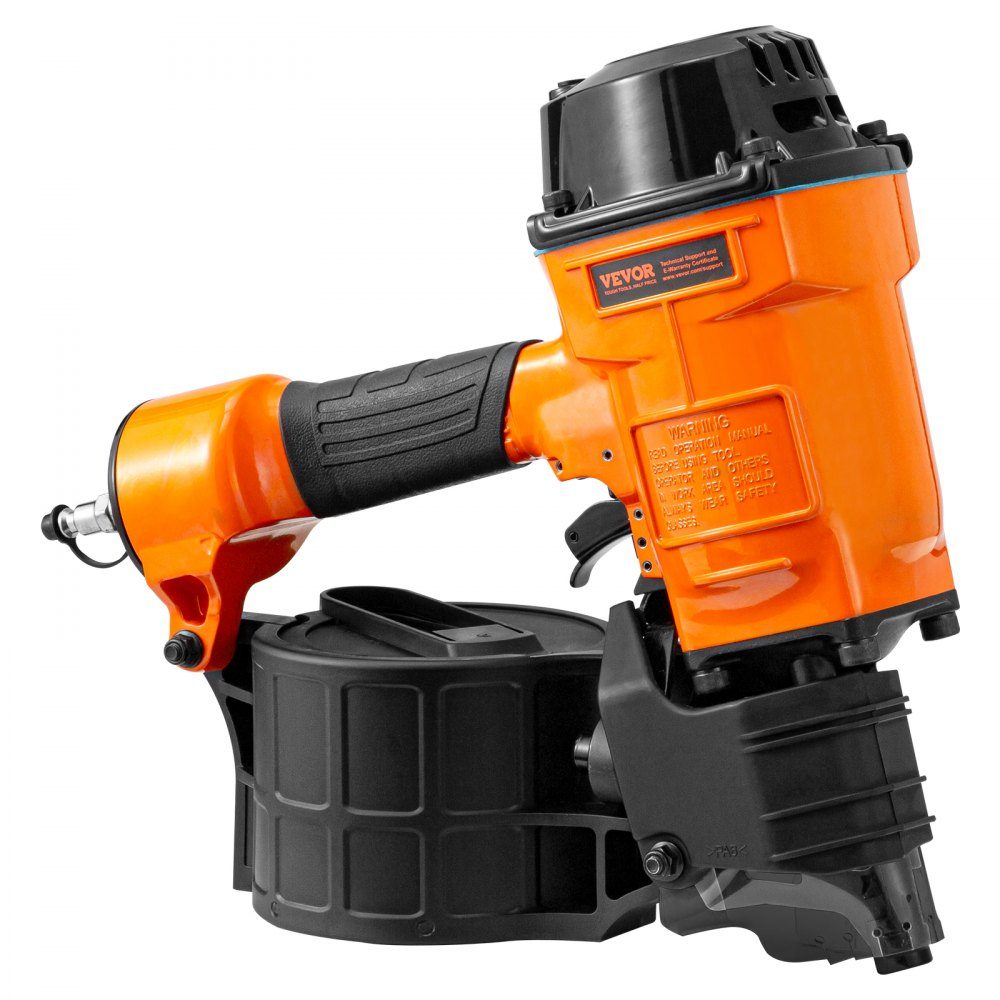 Rolspijkermachine MCN70, 1-3/4" tot 2-3/4" 15 graden pneumatische trimspijkermachine, 70-120PSI luchtspiraalspijkermachine voor pallets, dozen, frames, panelen en omheiningen