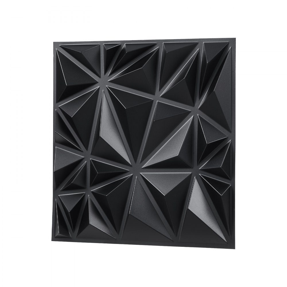 Zestaw paneli ściennych 3D 33 paneli ściennych 30x30 cm PCV Nowoczesne minimalistyczne panele ścienne 2,97 m² Dekoracja ścienna Wnętrze do sufitu Sypialnia Salon Pokój zabaw Matowy czarny