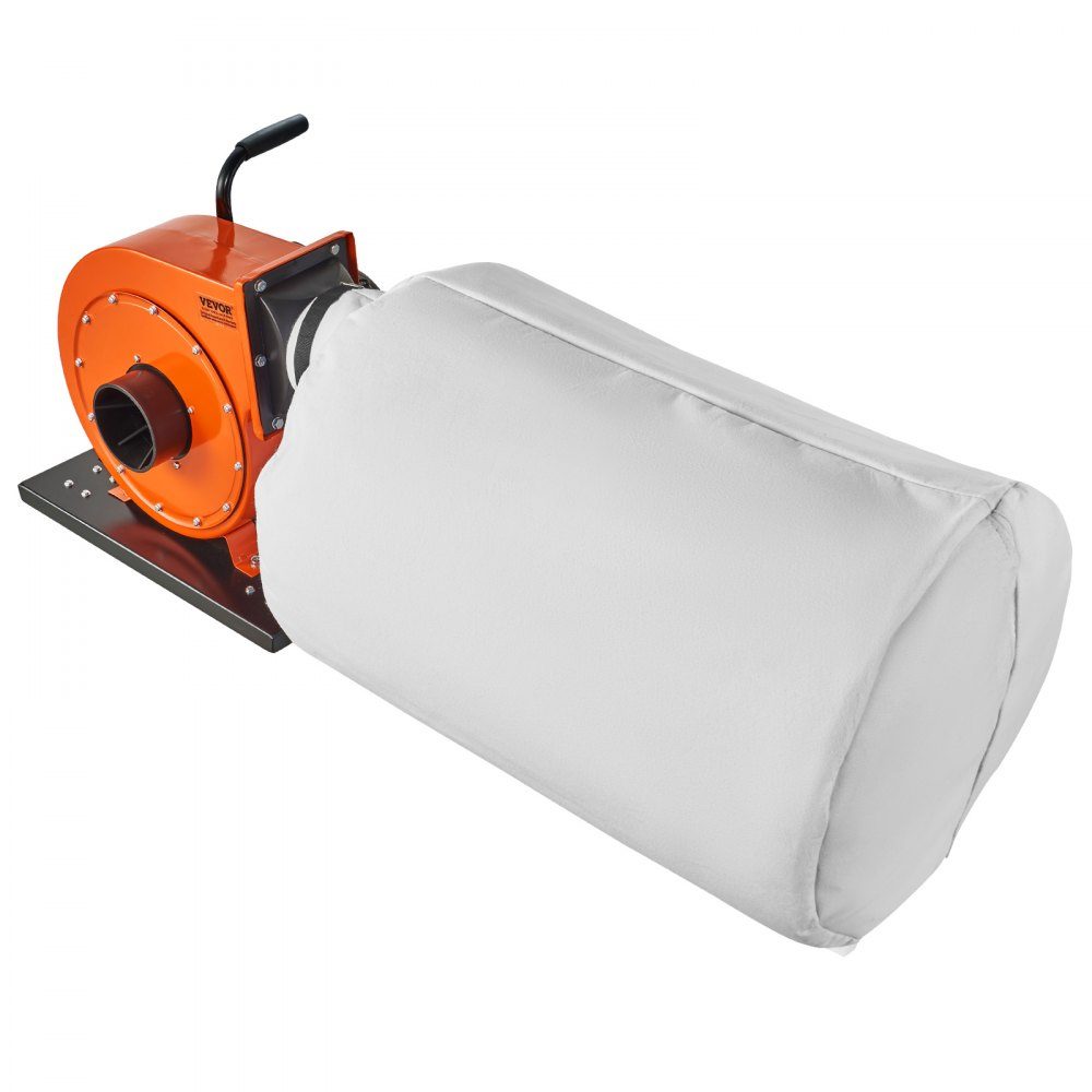 Stofafscheider 1 HP 460 CFM luchtstroom Rollende stofafscheider met 21-Gallonen-Staubsammelbeutel Zakfiltratie van 2,5 micron Mobiele houtstofbak met handvat en wielen voor industriële werkplaatsen