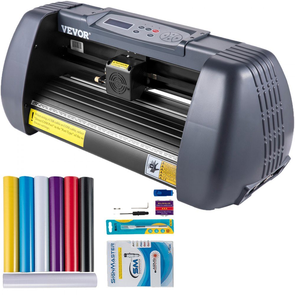 375 mm Vinyl-Schneideplotter-Papierzuführung, Folienplotter-Drucker-Vinylschneideset, unterstützt DM/PL, HP/GL-Sprache, Abdeckfolie zum Malen und Ätzen, Schneiden von Scrapbook-Papieren PU-Vinyl