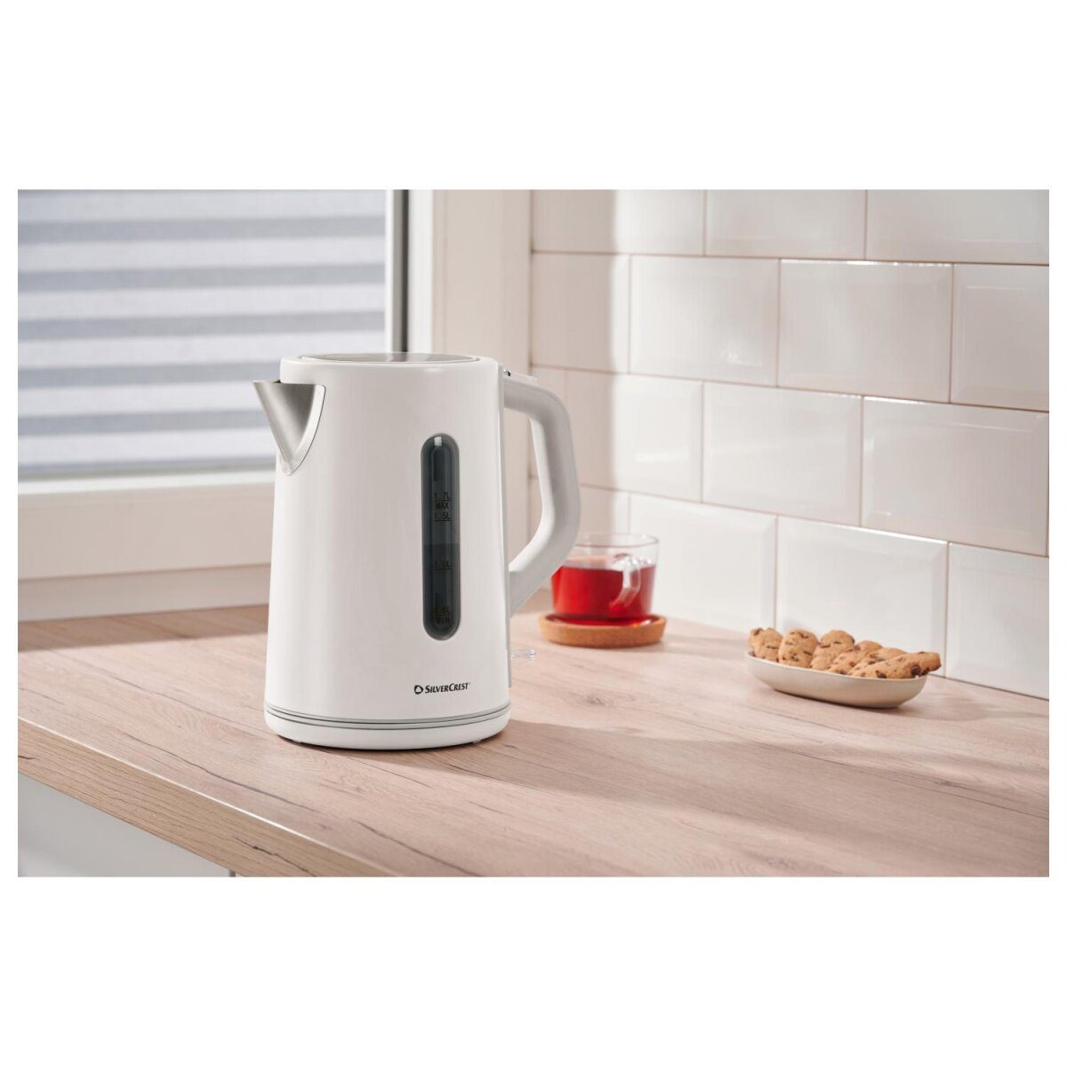 SILVERCREST® roestvrijstalen waterkoker SWC 3100 C1, 3000 W, wit