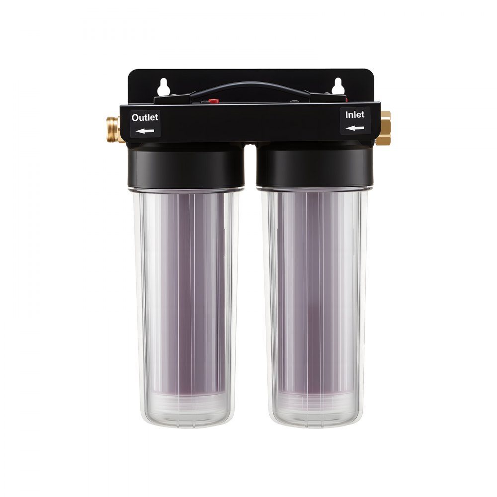 Système d'eau de lavage de voiture désionisée 189 L, système de lavage de voiture désionisé avec deux cartouches filtrantes en résine DI à changement de couleur de 0,5 L, système d'eau désionisée pour le nettoyage des vitres de voiture et de moto