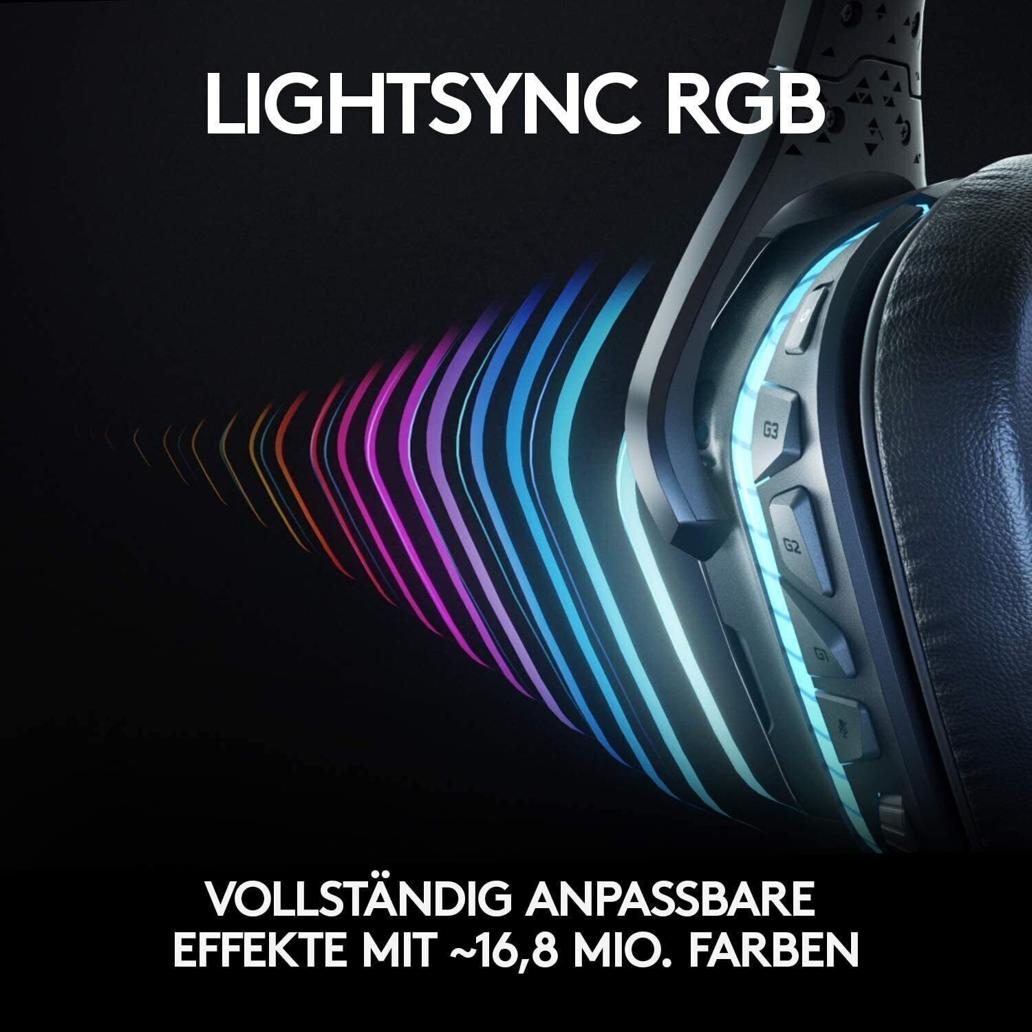 Casque de jeu Logitech G935 LIGHTSYNC RGB sans fil 7.1 son Surround sans fil