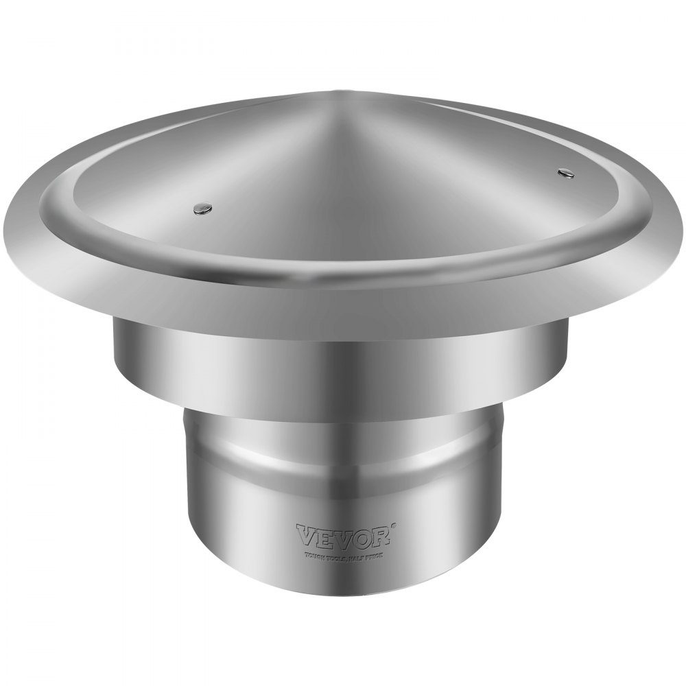 Chimney Cover, 304 Stainless Steel, Chimney Hood, 300 x 300 x 220mm, Chimney Cover, Rain Hood, Chimney Hood, Φ150mm Plate Diameter, Chimney Hat, Compatible with Various Types of Chimneys
