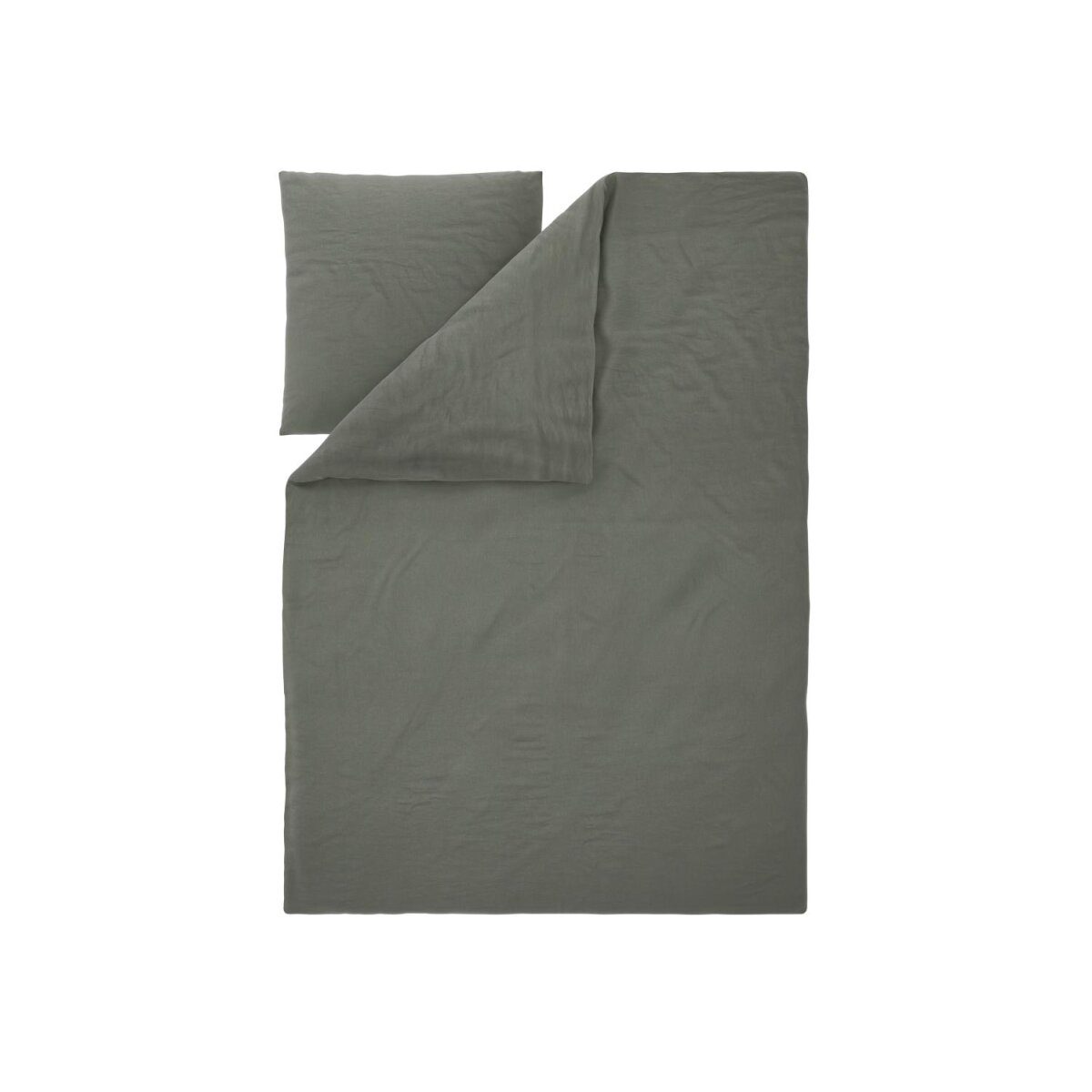 Parure de lit LIVARNO® en lin coton, 135 x 200 cm, vert