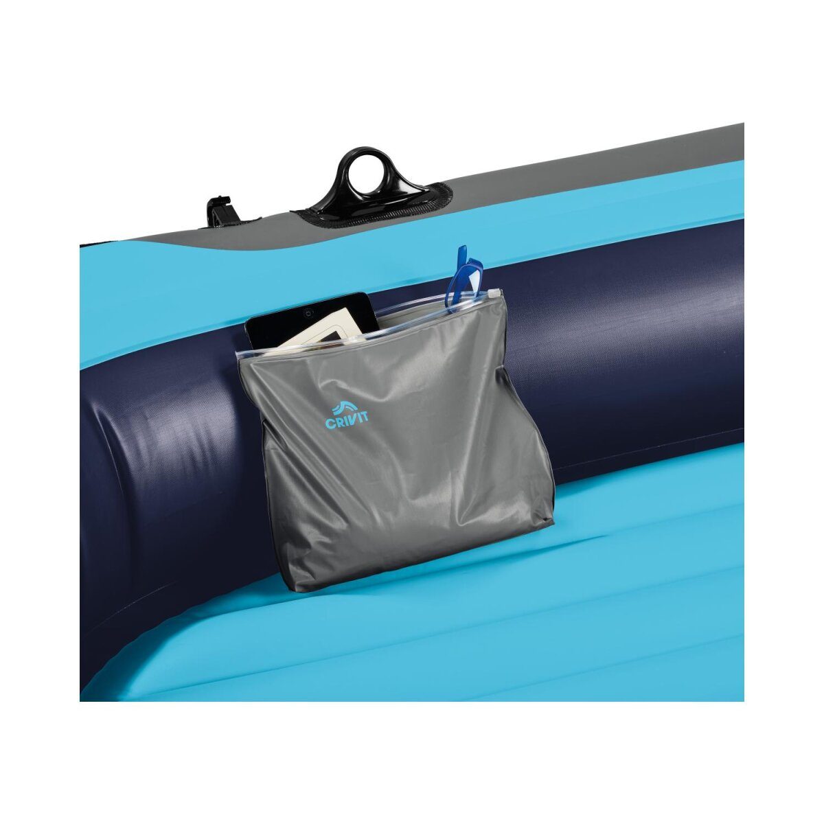 CRIVIT Schlauchboot, mit umlaufender Sicherheitsschnur, blau