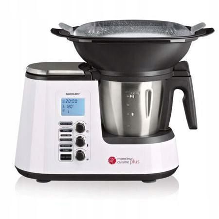 SILVERCREST® SKMK 1100 A1 1000 W Küchenmaschine weiß KÜCHENGERÄTE Monsieur 2,2 L