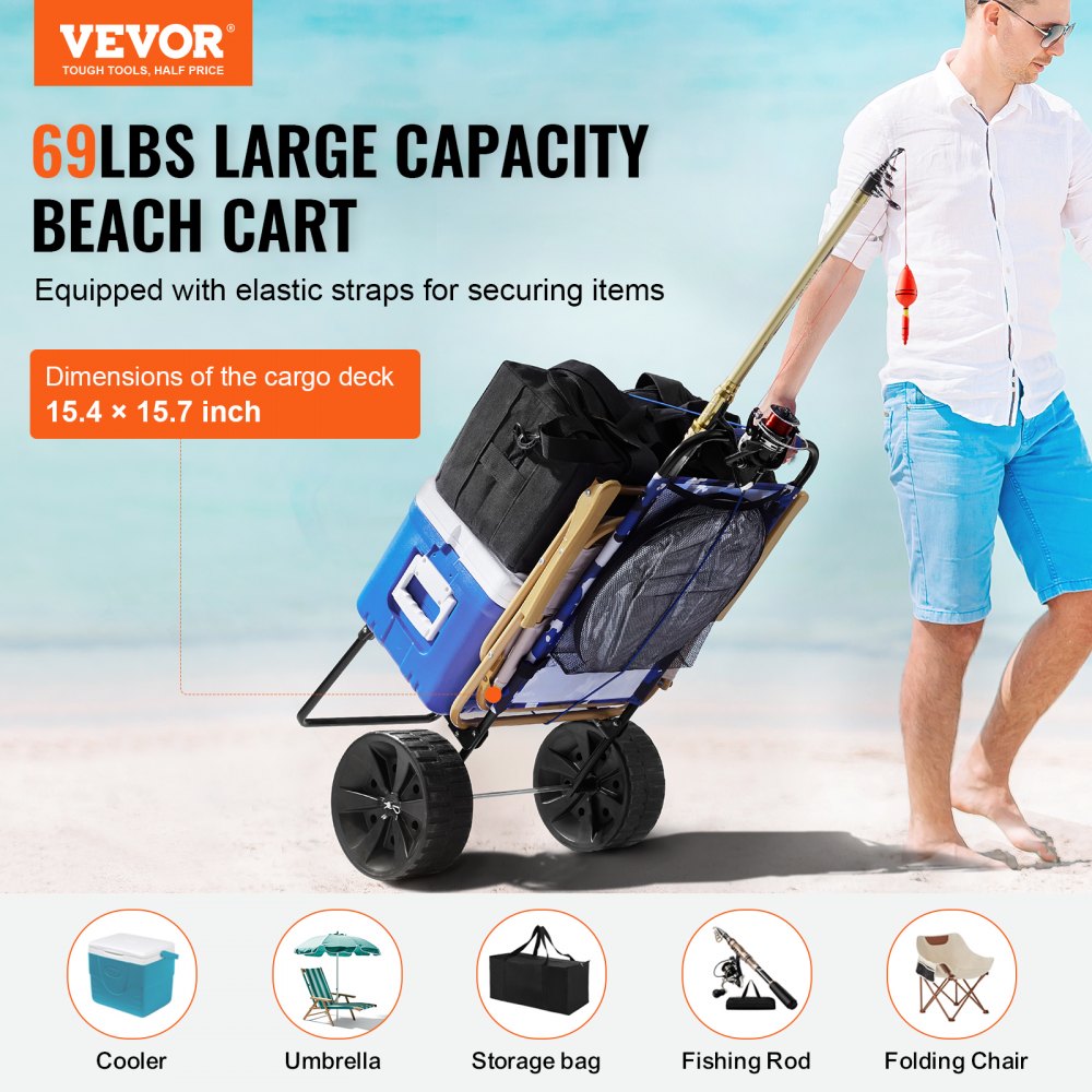 Strandwagen, Bollerwagen, Sandwagen, Strandwagen, 31 kg Tragkraft, klappbarer Sandwagen aus Stahl, 380 x 386 mm Handwagen, robuster Wagen für den Strand, Gerätewagen Strandwagen, Bollerwagen, Sandwagen, Strandwagen, 31 kg Tragkraft, klappbarer Sandwagen aus Stahl, 380 x 386 mm Handwagen, robuster Wagen für den Strand, Gerätewagen