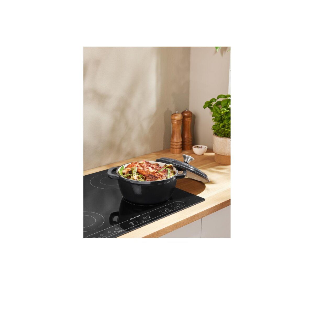 Marmite en fonte premium SILVERCREST® 22 cm / 2,8 litres avec système goutte à goutte