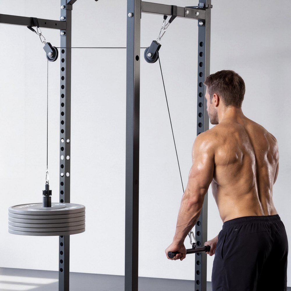 Kabelzug, 2 Stück Latzüge, Belastbarkeit bis 150 kg, Krafttrainingsgerät mit Latzugstange, Flaschenzug, Übungen für Arme, Rücken, Schultern, Flaschenzugsystem, DIY Latzugturm für Heimtrainer, Fitnesscenter zu Hause Kabelzug, 2 Stück Latzüge, Belastbarkeit bis 150 kg, Krafttrainingsgerät mit Latzugstange, Flaschenzug, Übungen für Arme, Rücken, Schultern, Flaschenzugsystem, DIY Latzugturm für Heimtrainer, Fitnesscenter zu Hause
