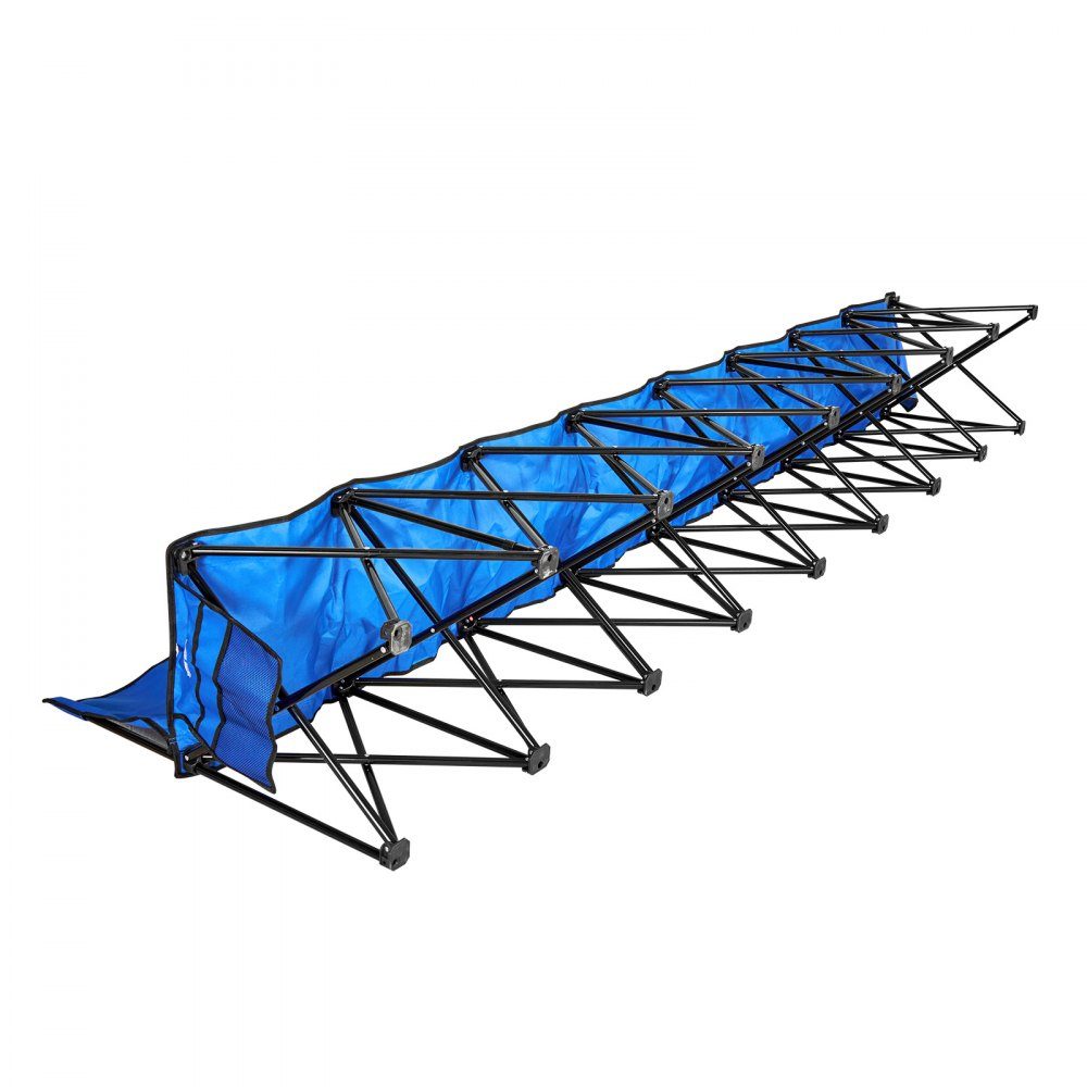 Portable Team Bench, Camping Bench (8 Person) with Side Pockets and Carry Bag, Folding Bench with Backrest, Side Bench for Football, Baseball, Outdoor Activities, Blue