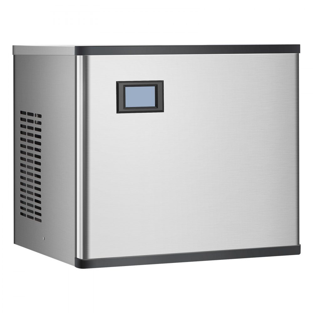 Ice maker head, commercial ice maker (head only), 136kg/day, stainless steel head + PE plastic ice maker head with intelligent control panel and one-touch cleaning