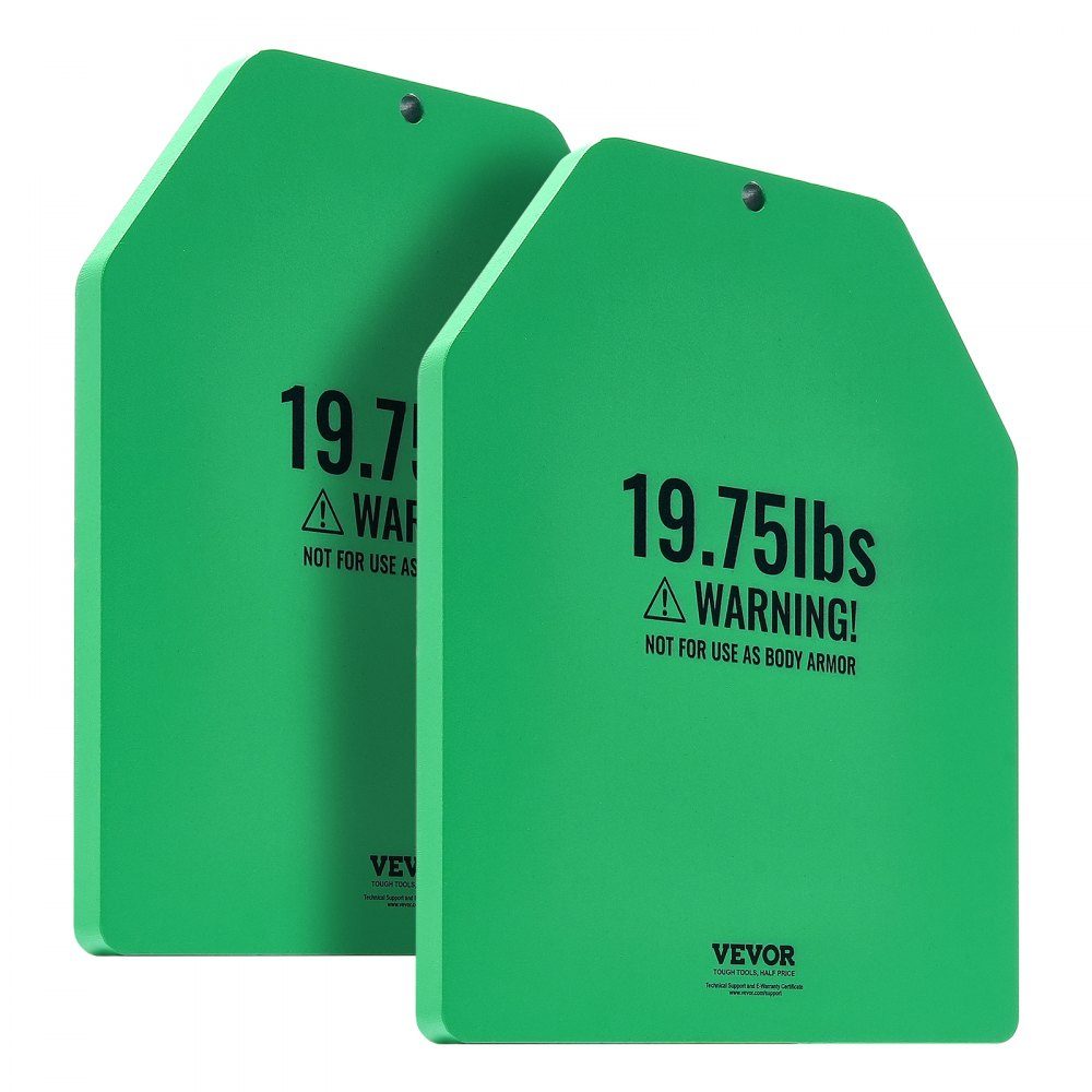 Weight Vest Weight Plates 8.9kg Pair Premium Steel Weight Plates Ergonomic Fit - WODs Extra Weight for Weight Vests Strength Training Running Fitness Green