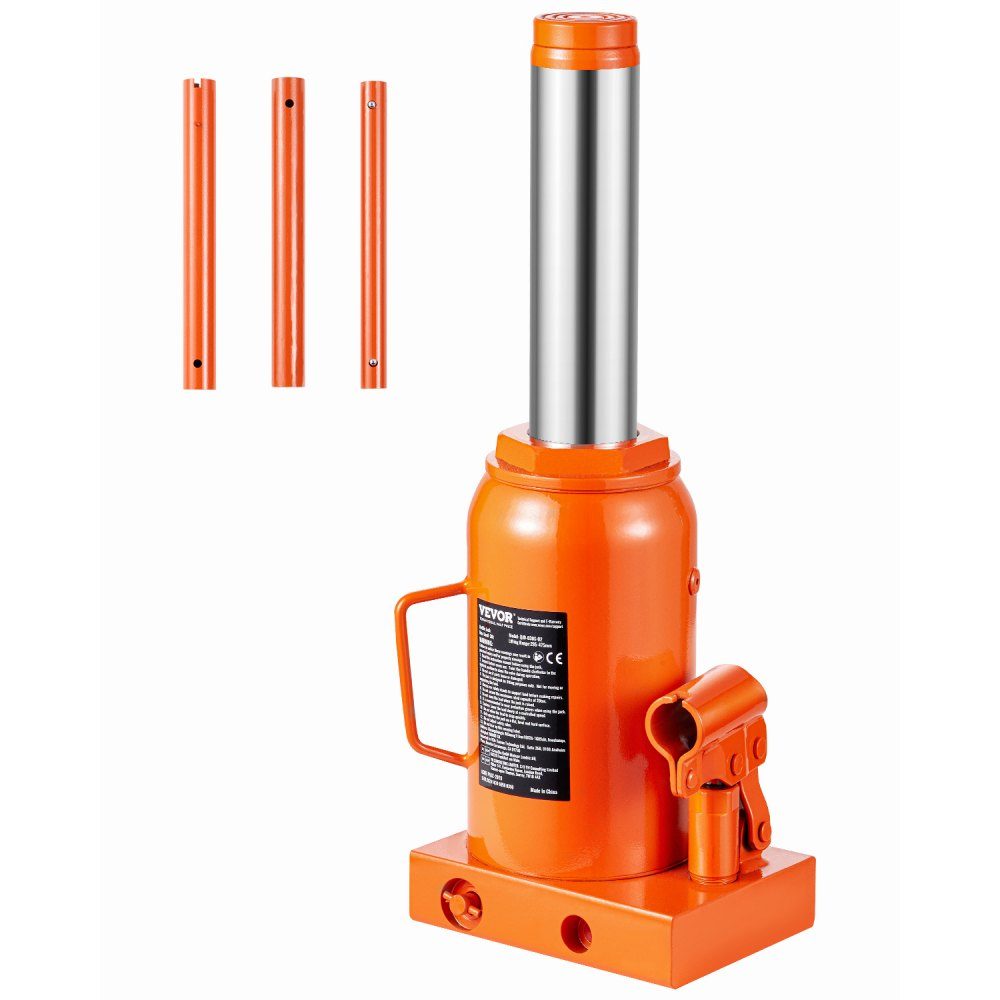 Podnośnik hydrauliczny 30T Stamp Jack Podnośnik do butelek z 285-475mm Zasięg podnoszenia i 3-częściowy długi uchwyt do samochodu typu pick-up Truck Samochód kempingowy Naprawa samochodów Inżynieria przemysłowa