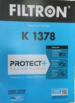 Filtr kabinowy FILTRON K 1378 – Nr kat. HT-48313