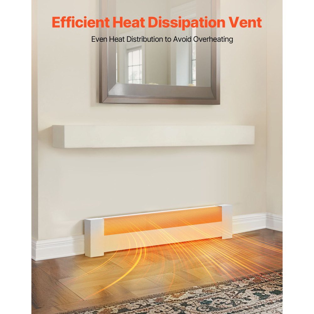 Heater Covers Basic Series 916 x 80 x 193mm Standard Front Cover for Radiators Electric Heaters Heavy Duty Steel Replacement Cover for Bedroom White