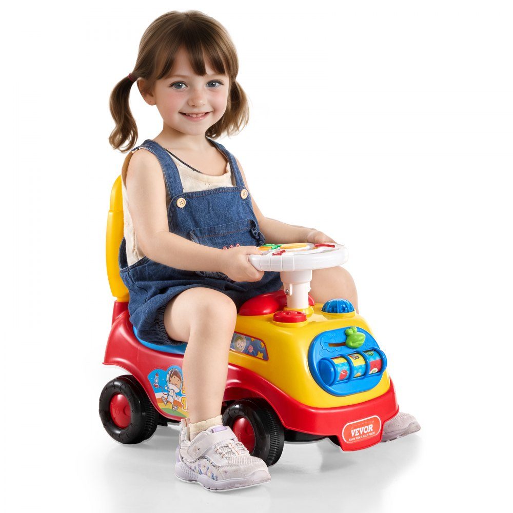 Rutschauto für Kleinkinder im Alter von 1–3 Jahren, Ride Racer, Rutschspielzeug für Kleinkinder zum Sitzen und Stehen, klassisches Rutschauto für Kinder mit Musiklenkrad, Hupe und Stauraum unter dem Sitz, Rutschspielzeug für Jungen und Mädchen