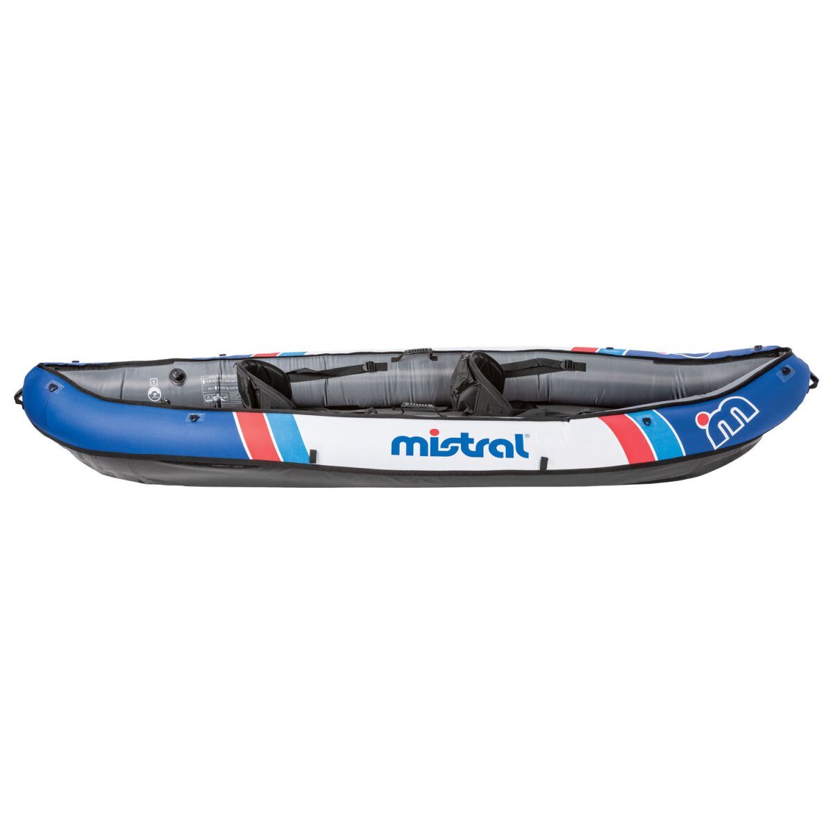 MISTRAL nylon kajak, 3 luchtkamersysteem, met 2 dubbele peddels