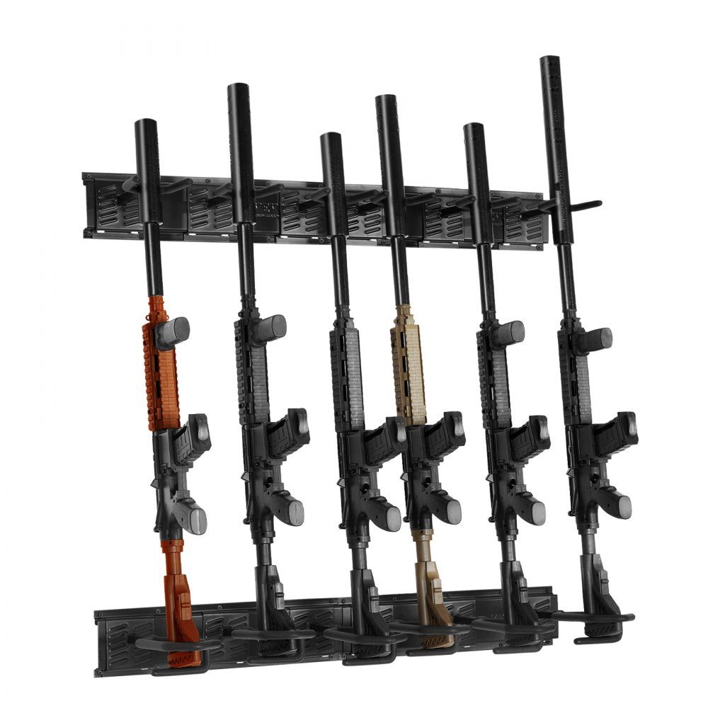 Support d'armes à feu pour le stockage d'armes à feu, 6 fusils, support d'armes à feu, accessoires de sécurité pour carabines et fusils de chasse, support d'armes à feu dans l'armoire à armes, support de fusil de chasse, capacité de charge 180 lb