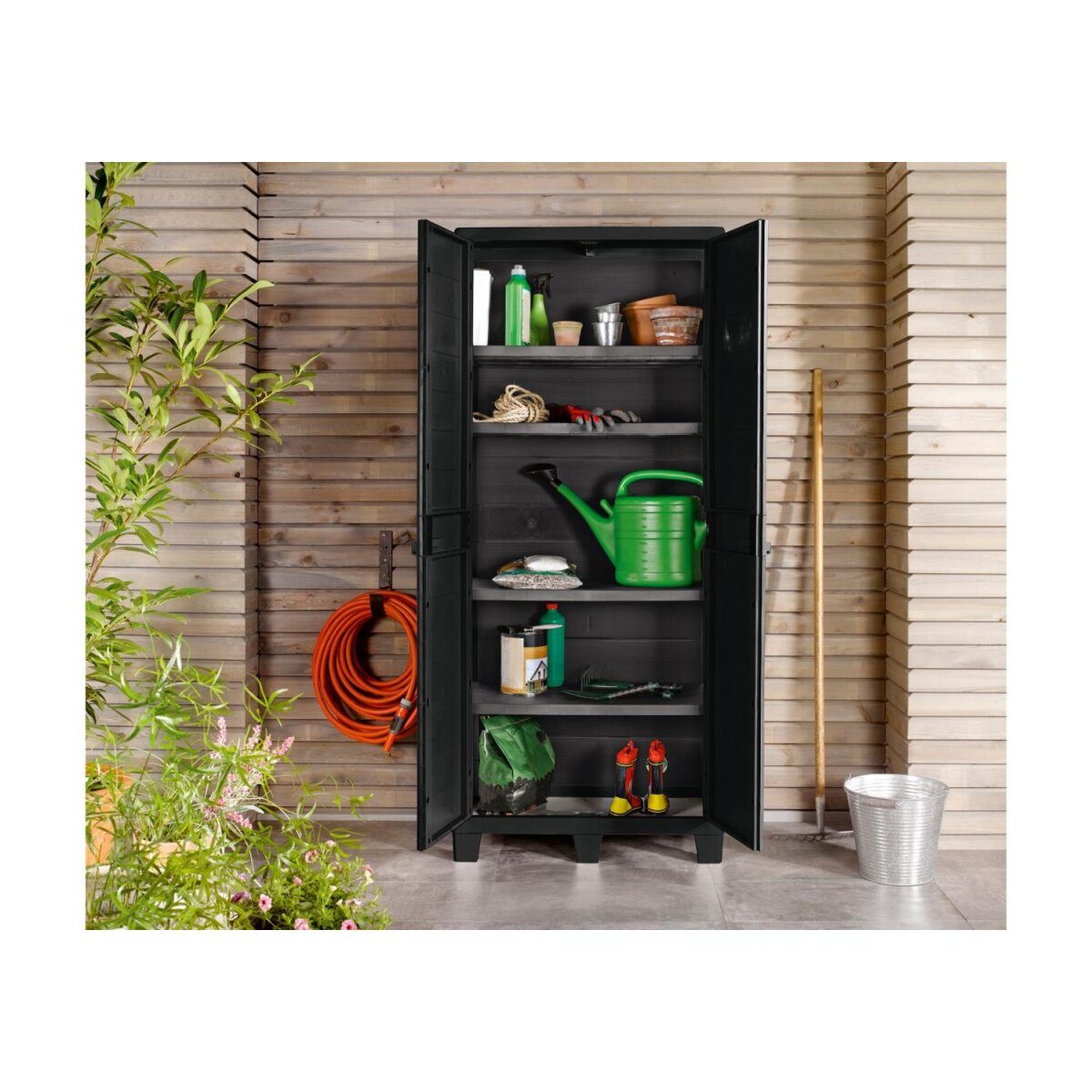 LIVARNO home tuinkast, 2 deuren, gemaakt van gerecycled plastic