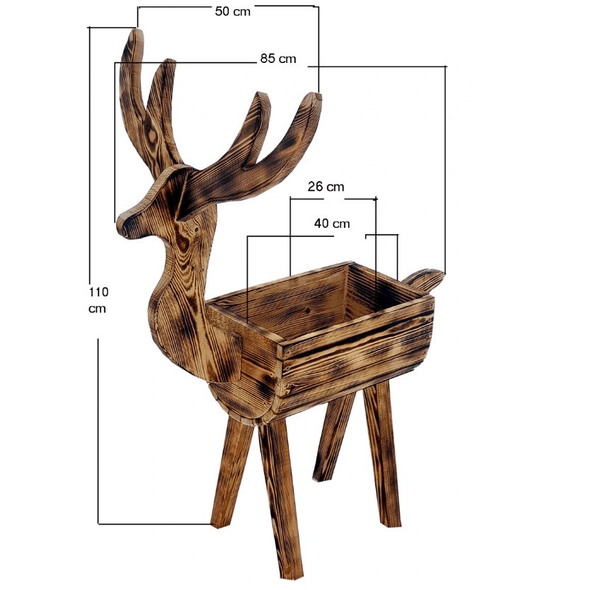 HANDGEFERTIGTER Hirsch Wildpflanzer Blumentopf Blumentopf Pflanzkasten