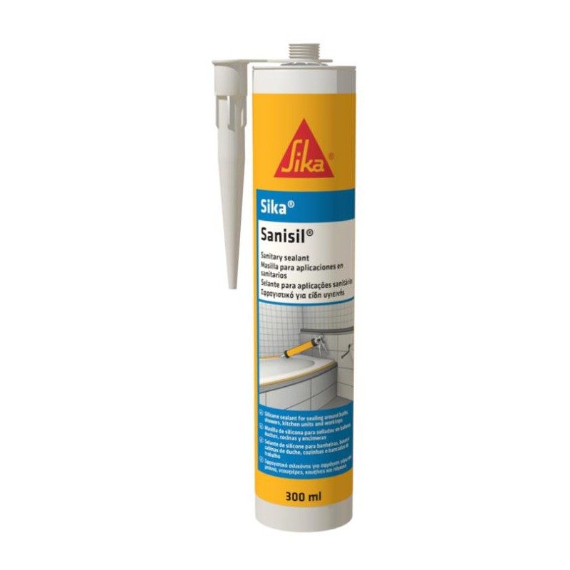 Sanisil Weißes Sanitärsilikon 300 ml Sika