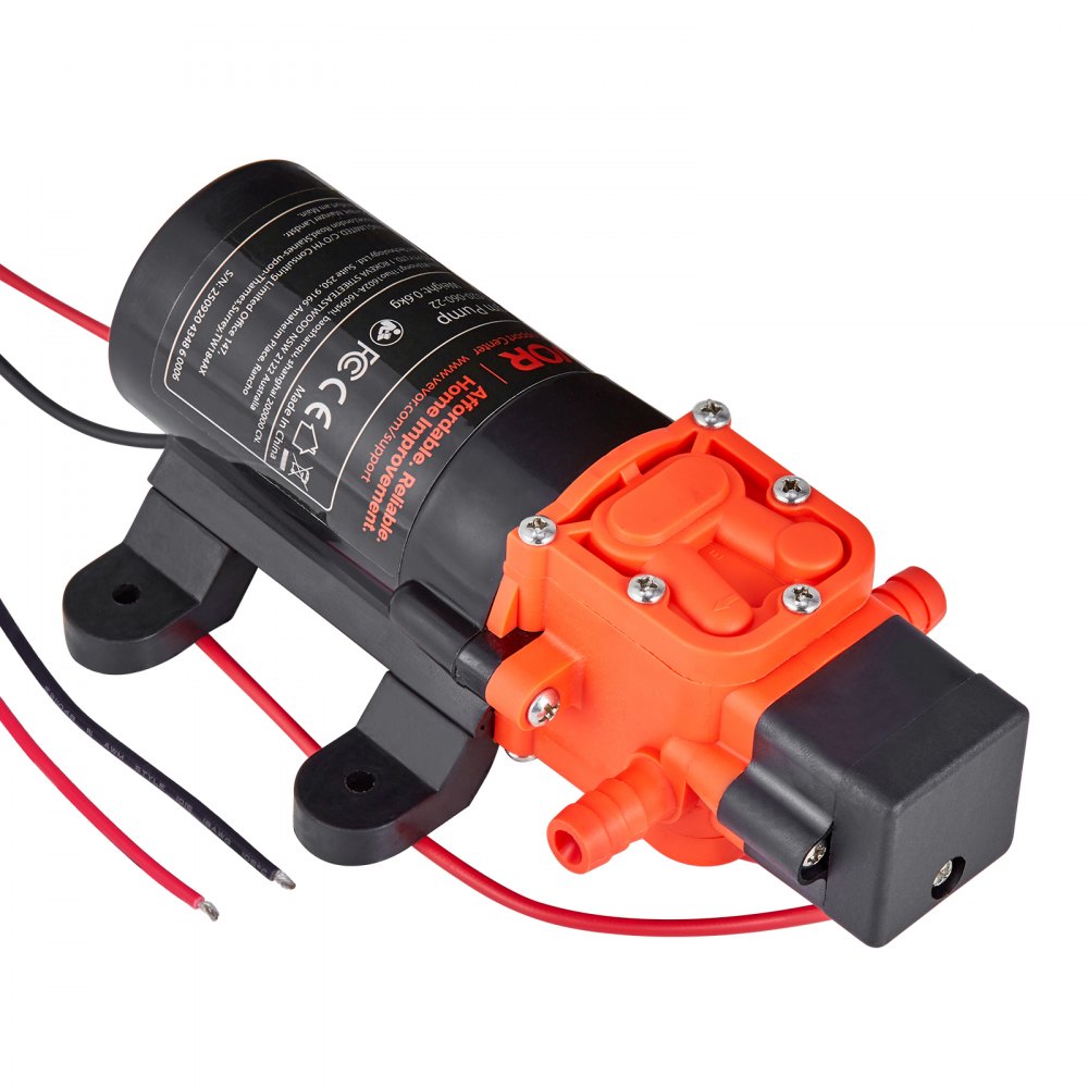 Membraanpomp, 12V DC, 4,5L/min, zelfaanzuigende 2-kamer membraanwaterpomp met 2 slangklemmen, 5,5 bar max. druk, stille werking, voor camper, caravan, boot, tuinbesproeiing Membraanpomp, 12V DC, 4,5L/min, zelfaanzuigende 2-kamer membraanwaterpomp met 2 slangklemmen, 5,5 bar max. druk, stille werking, voor camper, caravan, boot, tuinbesproeiing
